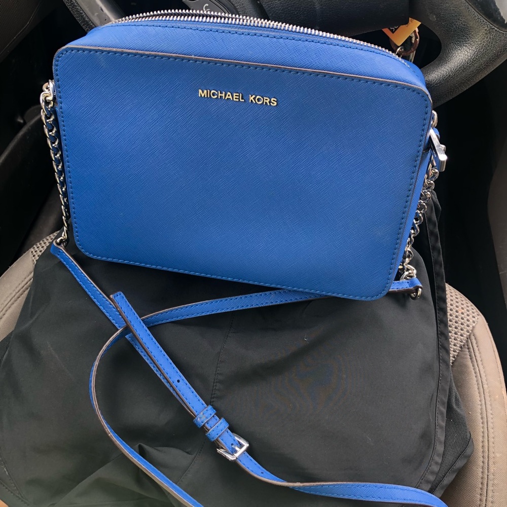 Blue Michael kors crossbody bag